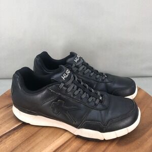 Kuru Quantam Black Leather Sneakers Walking Shoes Comfort Cushioned Womens 11